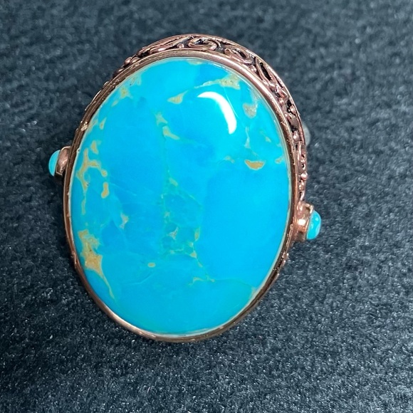 Barse Genuine Turquoise Statement Ring Size 9 - Picture 5 of 5